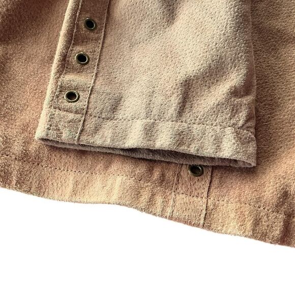 Robert Lewis Suede Jacket Women 2X Tan Brown Grommets Snaps Pockets Y2K Vintage - Picture 9 of 9